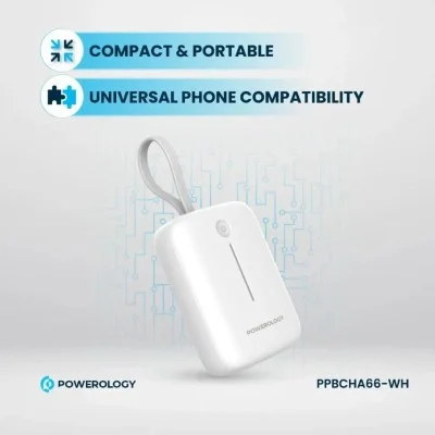 Power Bank 10000Mah Powerology - White